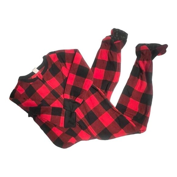 Old Navy Buffalo Plaid Footie Pajamas Size 4 T - Picture 5 of 6